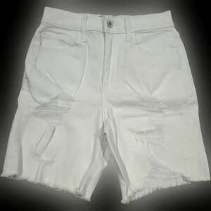 Hollister Ultra High-Rise Denim Shorts - Size 26 white